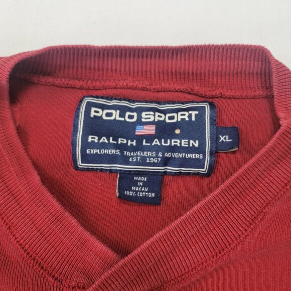 Polo Sport Ralph Lauren Men's Long Sleeve Maroon Shirt Soft Stretchy Size XL - Picture 3 of 7